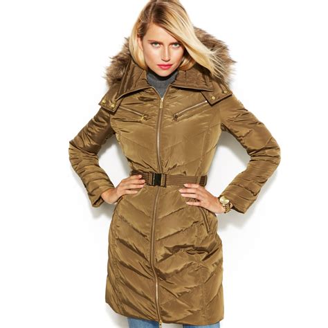 michael kors faux trim coat|Michael kors faux fur coats + FREE SHIPPING .